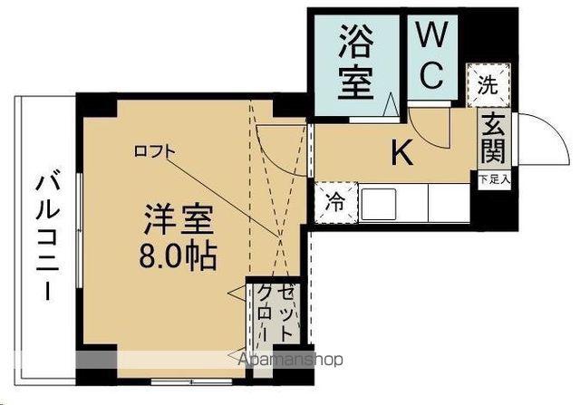 CCD萩野町(1K/4階)の間取り写真