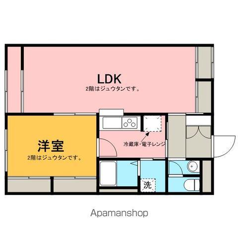 レオパレスサンハイ(1LDK/2階)の間取り写真