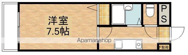 カナン花園(1K/3階)の間取り写真