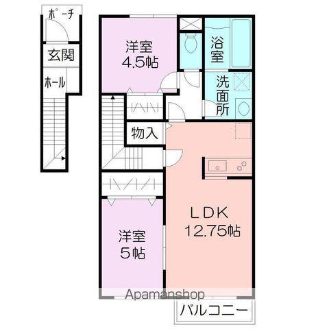 PRENDRE TWO(2LDK/2階)の間取り写真