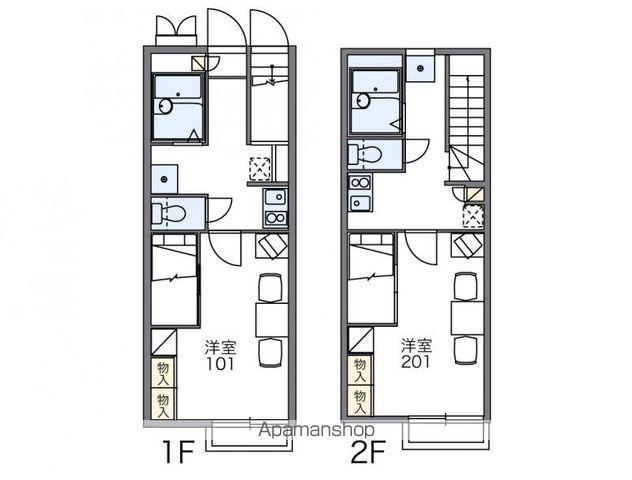 レオパレスボヌール(1K/1階)の間取り写真