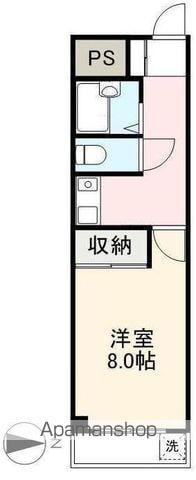 GREEN PAL(1K/4階)の間取り写真