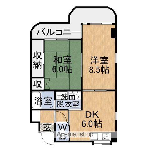 ビブレ豊島(2DK/2階)の間取り写真
