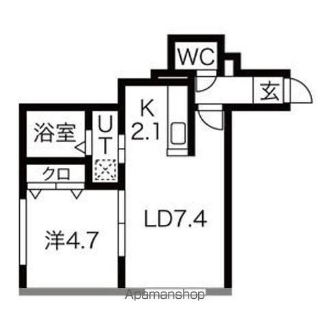 VIVACEⅣ(1LDK/2階)の間取り写真