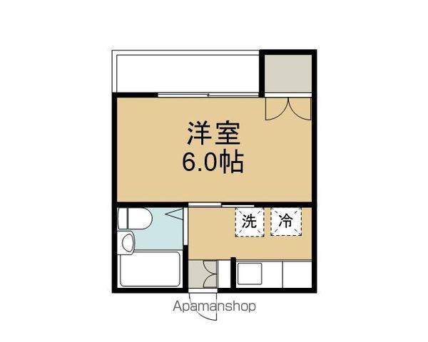 Mヒルズ清水町(1K/3階)の間取り写真