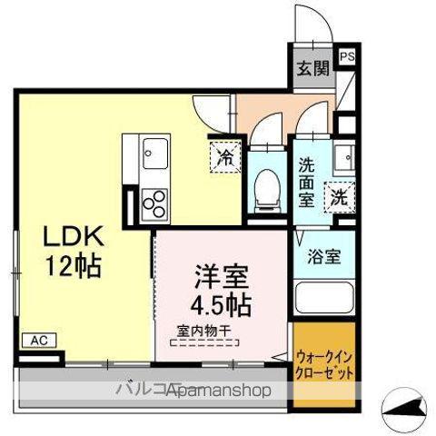 D-ROOM富竹新田(1LDK/2階)の間取り写真