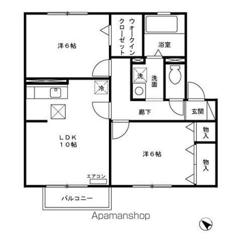 ステラ Ⅰ(2LDK/1階)の間取り写真