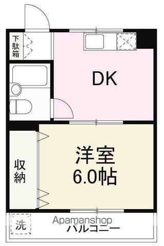 サンライズ石井(1DK/1階)の間取り写真