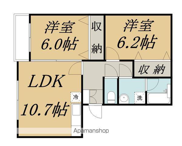 トラスト・リアン(2LDK/3階)の間取り写真