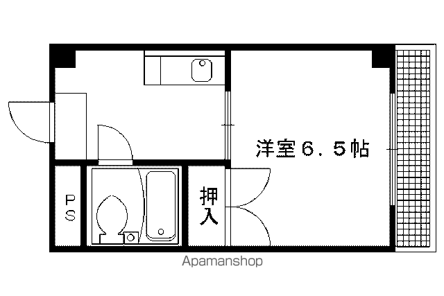 シャンブル望月(1K/2階)の間取り写真