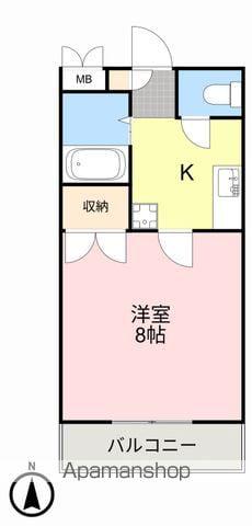 恒産山手(1K/2階)の間取り写真