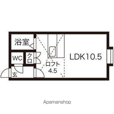 マクセル37/100(ワンルーム/2階)の間取り写真