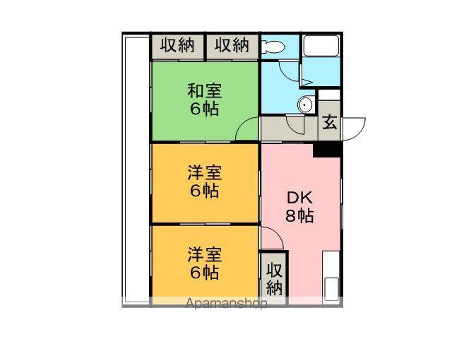 第2宗コーポ(3DK/1階)の間取り写真