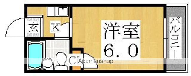 コーニッシュアビコⅠ(1K/2階)の間取り写真