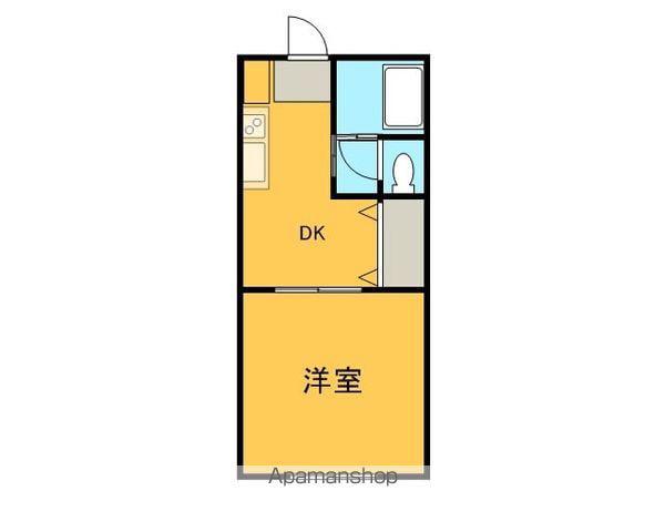 ディアス大町(1DK/1階)の間取り写真