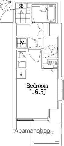 スパシエルクス門前仲町(ワンルーム/3階)の間取り写真