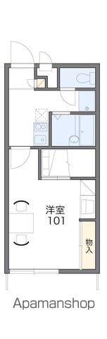 レオパレス古川(1K/1階)の間取り写真