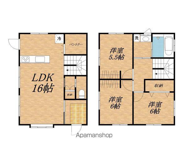 飯田線 伊那北駅 徒歩47分 2階建 築5年(3LDK)の間取り写真