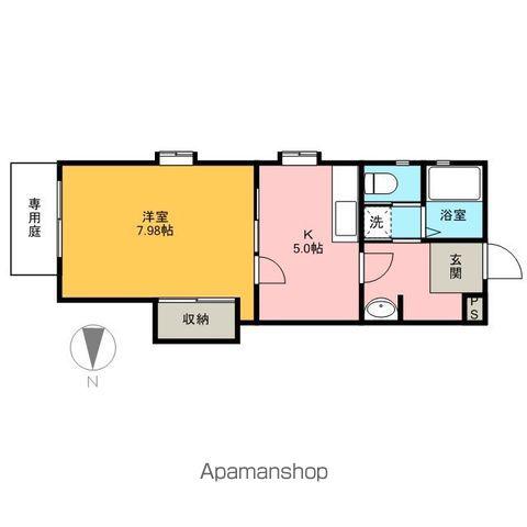 ヴィラ4430(1DK/1階)の間取り写真