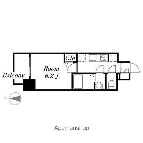 プレサンスTHE大須観音(1K/13階)の間取り写真