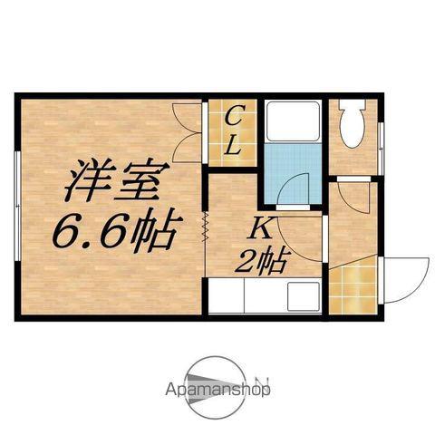 コーポ時計台A(1K/2階)の間取り写真