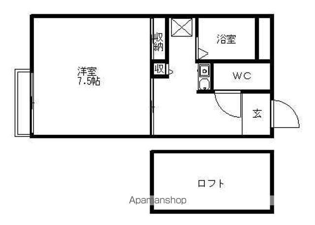 レオパレスアジマ(1K/1階)の間取り写真