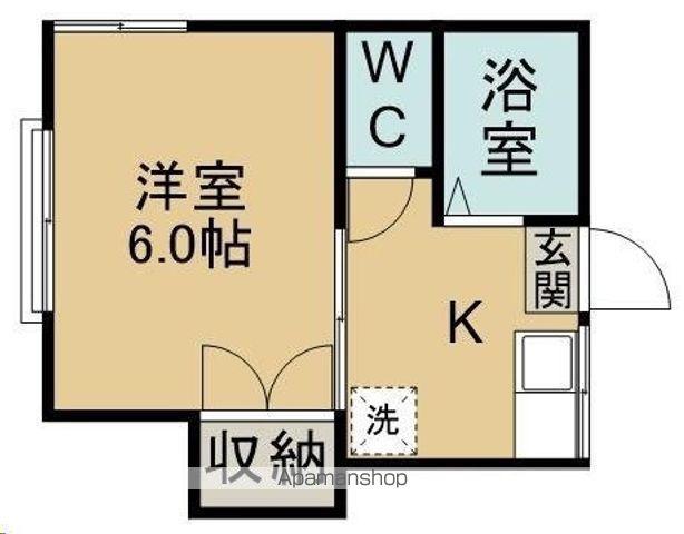 コーポ青木(1K/1階)の間取り写真