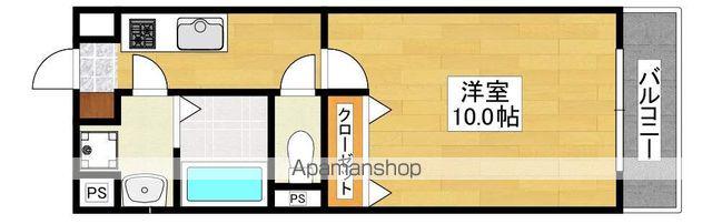 TKアンバーフロント中百舌鳥(1K/1階)の間取り写真