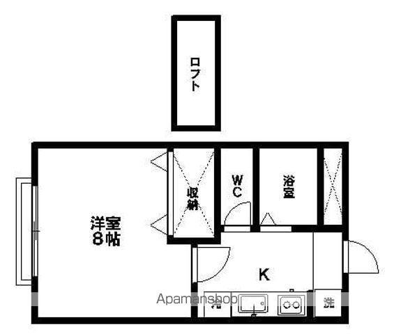 サンライズキューブ(1K/1階)の間取り写真