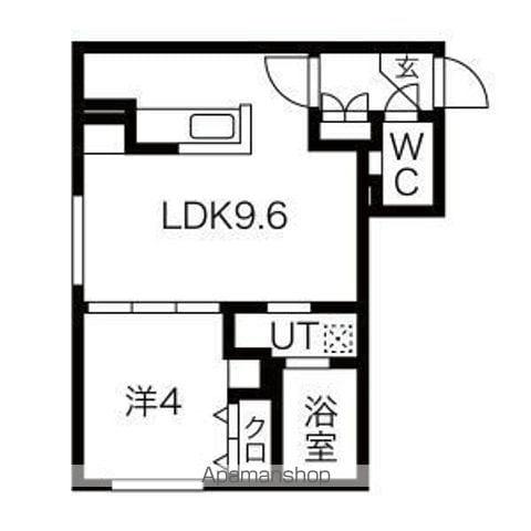 アズールⅧ(1LDK/1階)の間取り写真