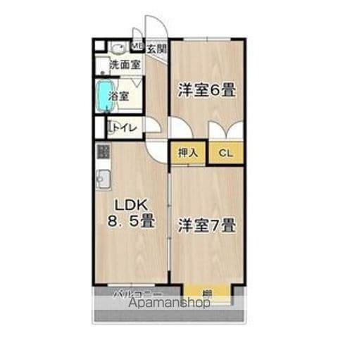 ブランドールM3(2LDK/5階)の間取り写真