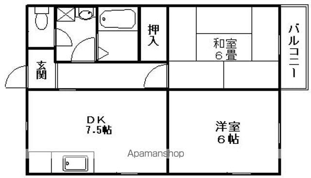 レストハイツ(2DK/1階)の間取り写真