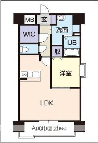 モンテルーチェ千舟町(1SLDK/4階)の間取り写真