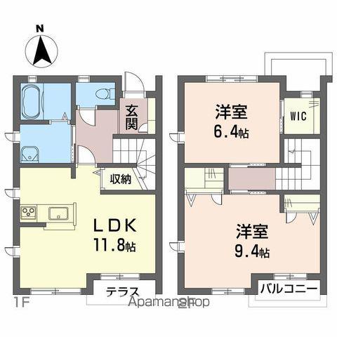 プチ・カメリア(2LDK/1階)の間取り写真