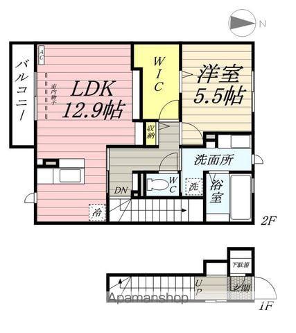 アルジェント・ステラ(1LDK/2階)の間取り写真
