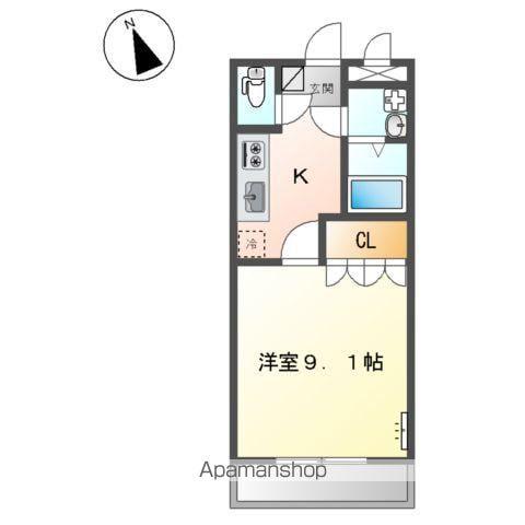 アルファルド(1K/1階)の間取り写真