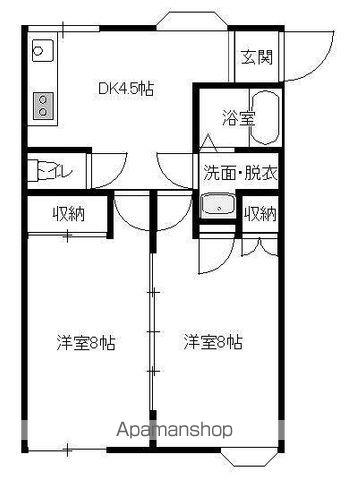 コーポYASUHARA(2K/1階)の間取り写真