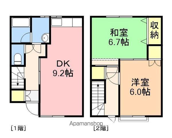 メゾンエスポワールⅡ(2DK/1階)の間取り写真