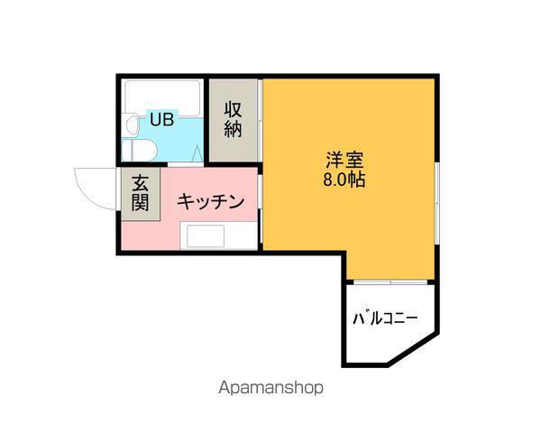 三恵ビル(1K/5階)の間取り写真