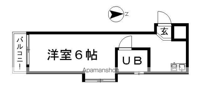 パリーマンション(ワンルーム/3階)の間取り写真