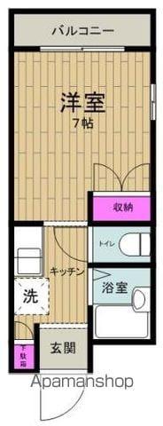 レオパレス滝谷(ワンルーム/1階)の間取り写真