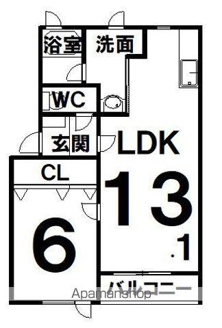 ALPHAⅡ(1LDK/3階)の間取り写真
