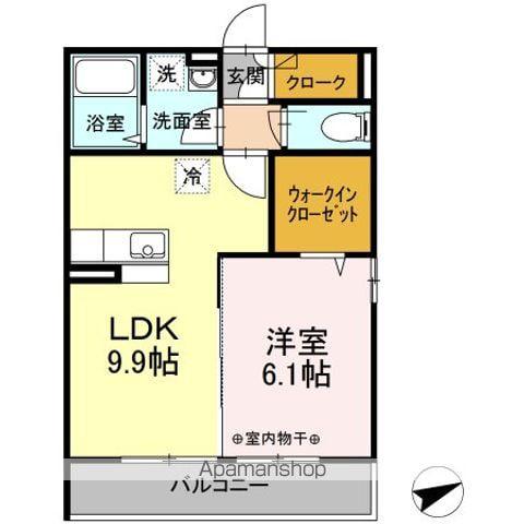 グレイスハイツ(1LDK/2階)の間取り写真