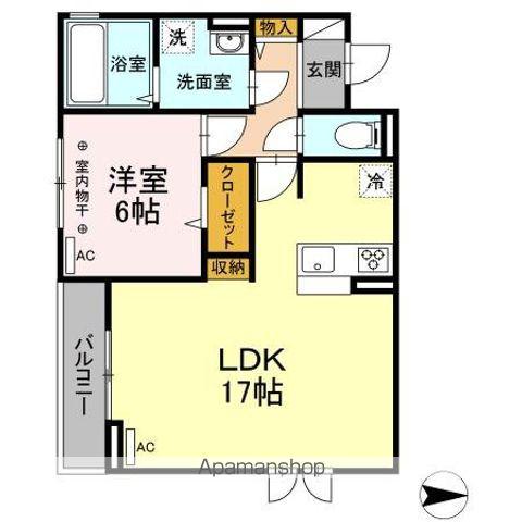 セジュール春日町2(1LDK/2階)の間取り写真