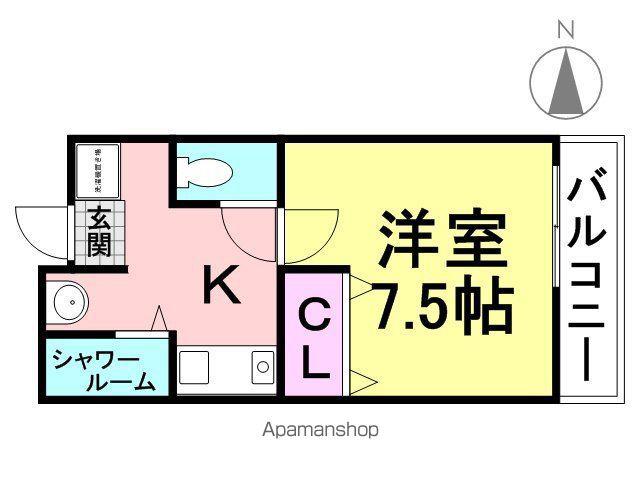 寺町ハウス(1K/3階)の間取り写真