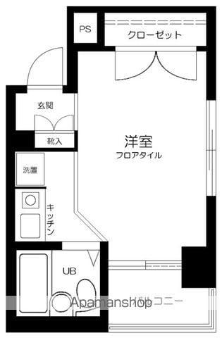 ホーメストハイツ本郷(ワンルーム/8階)の間取り写真