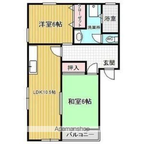 ヴィレッジ・みつ葉A(2LDK/2階)の間取り写真