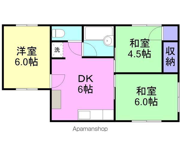 島津ハイツ(3DK/2階)の間取り写真