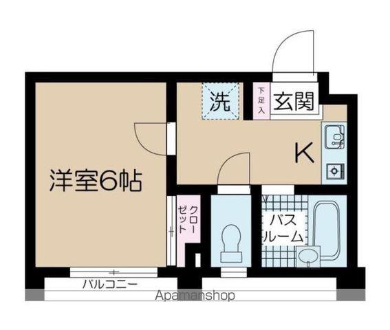 グリーンヒルズ泰明(1K/2階)の間取り写真