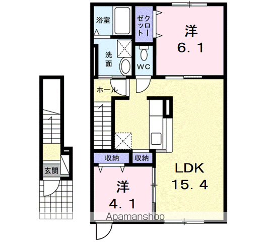 エンブレイス A(2LDK/2階)の間取り写真
